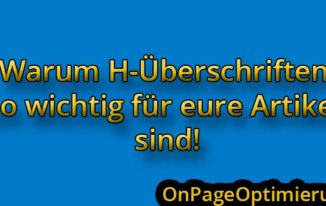 H-Überschriften optimieren