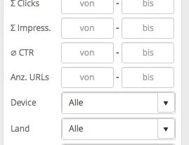 Fiter Search Console