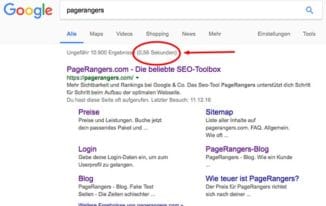 Pagespeed bei Google