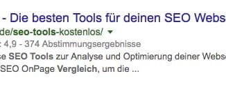 Rich Snippets mit Bewertungen