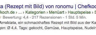 Rich Snippets Rezept