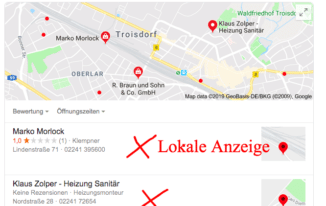 lokale Sichtbarkeit
