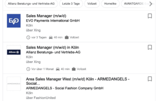 Google Job Anzeige