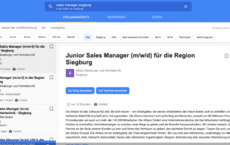 Google Jobs Detail-Anzeige