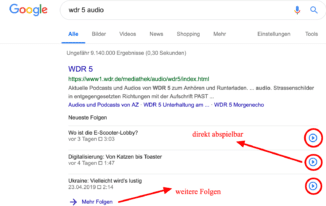 Google integriert Podcasts in SERPS