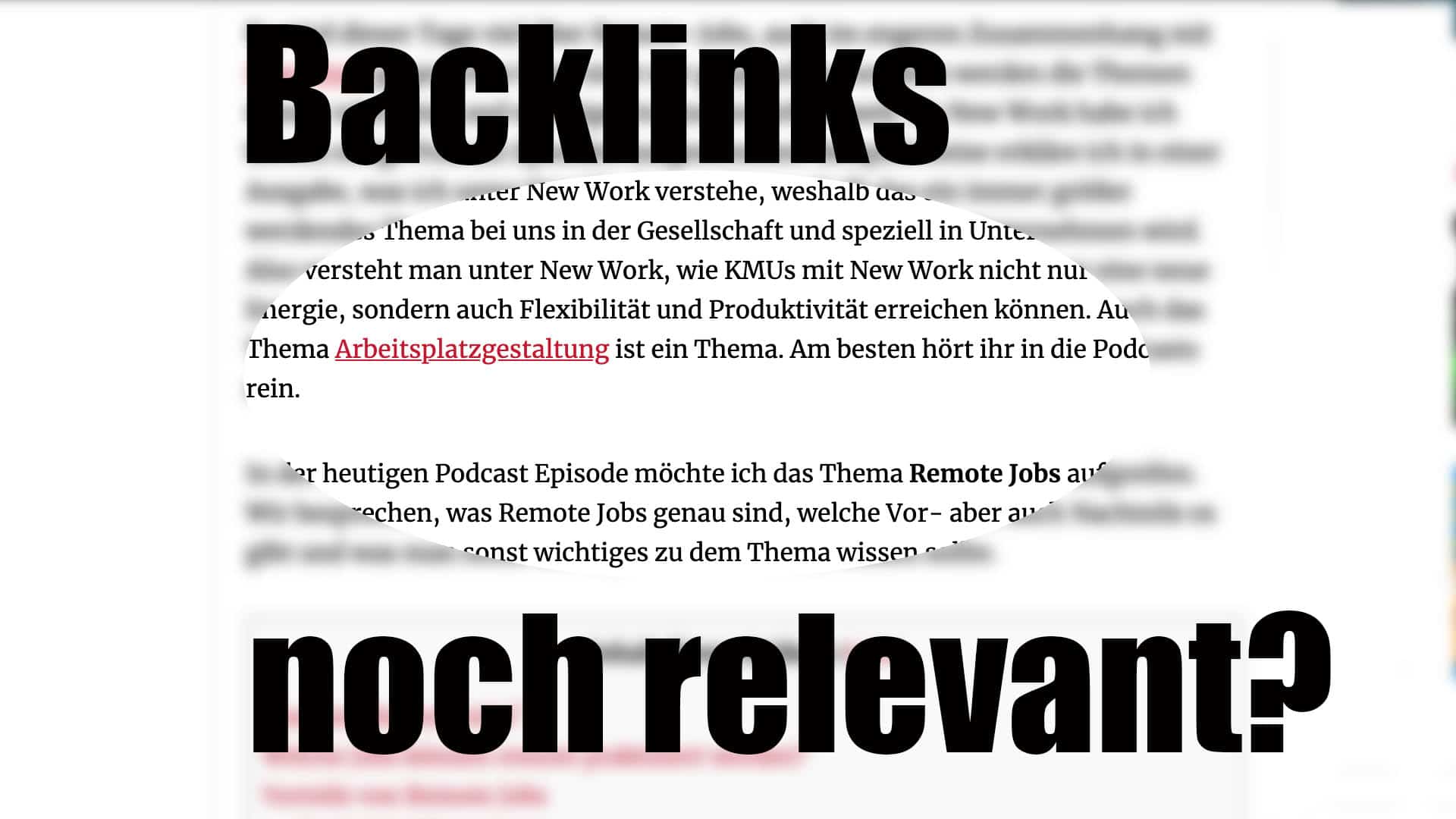 Backlinks noch relevant?