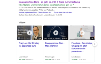Suchintent papierloses Büro