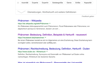 Suchintemntion eines Nutzers