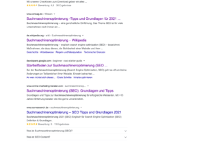 SERP Overlap Score Suchmaschinenoptimierung